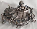 Inktset Cherubijn - Art Nouveau - Brons verzilverd - 1900, Ophalen of Verzenden