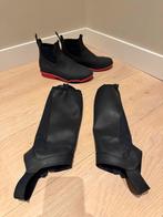 Fouganza kinder jodhpurs met chaps / paardrijlaarzen maat 35, Dieren en Toebehoren, Paardrijkleding, Ophalen of Verzenden, Zo goed als nieuw