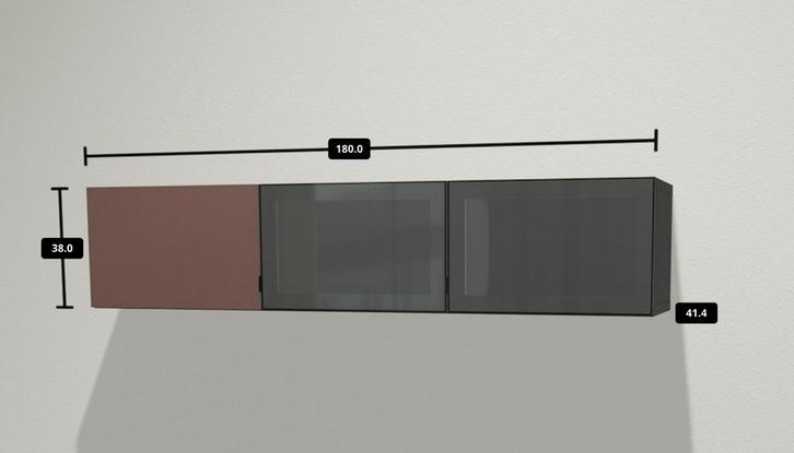 IKEA besta muur kastjes met deuren (ook voor tv meubel), Huis en Inrichting, Kasten | Televisiemeubels, Zo goed als nieuw, Minder dan 100 cm