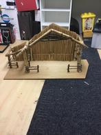 Zelfgemaakte Kerststal met Rietdak - Groot!, Ophalen