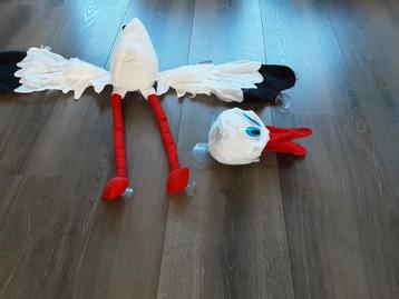 Baby geboren, Leuke ooievaar voor aan het raam. beschikbaar voor biedingen