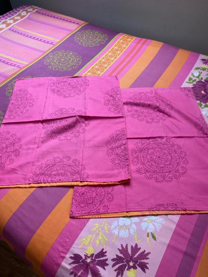 Prachtig dekbedovertrek katoen satijn, Huis en Inrichting, Slaapkamer | Beddengoed, Zo goed als nieuw, Dekbedovertrek, Tweepersoons