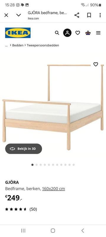 Houten bedframe ikea - afbeelding 5