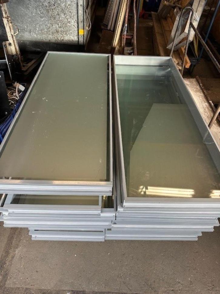 Aluminium glascasettes, Doe-het-zelf en Verbouw, Glas en Ramen, Zo goed als nieuw, Glasplaat, Minder dan 80 cm, 160 cm of meer