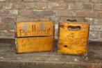 2 maal pied bouef bierkrat krat kist uit 1968, Antiek en Kunst, Ophalen