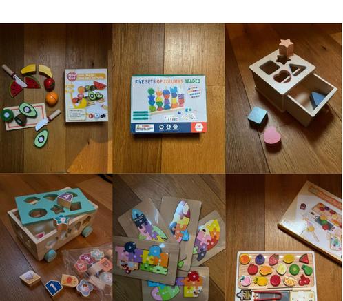 Houten kinderspeelgoed partij – educatief & leuk!, Kinderen en Baby's, Speelgoed | Educatief en Creatief, Bouwen, Puzzelen, Ontdekken