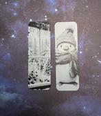 Zwart/wit 3D boekenleggers winter - 5x15 cm, Verzamelen, Ophalen of Verzenden, Nieuw, Overige onderwerpen