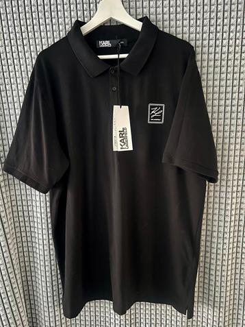 NIEUW! Zwarte polo (met stretch) van Karl Lagerfeld, mt. 3XL beschikbaar voor biedingen