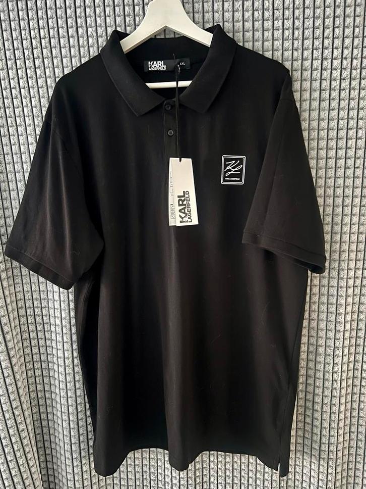 NIEUW! Zwarte polo (met stretch) van Karl Lagerfeld, mt. 3XL, Kleding | Heren, Polo's, Nieuw, Overige maten, Zwart, Ophalen of Verzenden