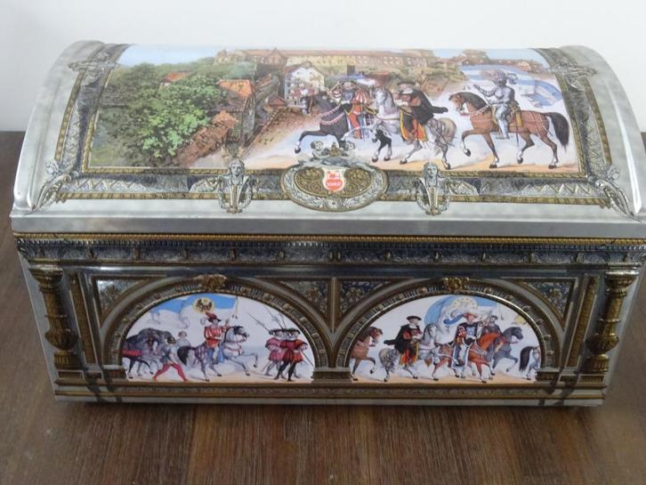 blik Otto Schmidt groot blik Lebkuchen und Honig Nurnberg, Verzamelen, Blikken, Gebruikt, Overige, Overige merken, Ophalen of Verzenden