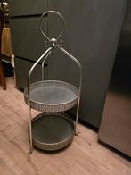 Etagere met inklapbaar frame. 84cm hoog en 35 cm doorsnee., Ophalen of Verzenden, Zo goed als nieuw