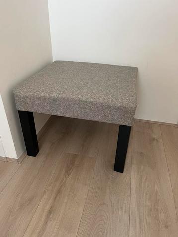 Poef 60x60cm taupe zwart beschikbaar voor biedingen