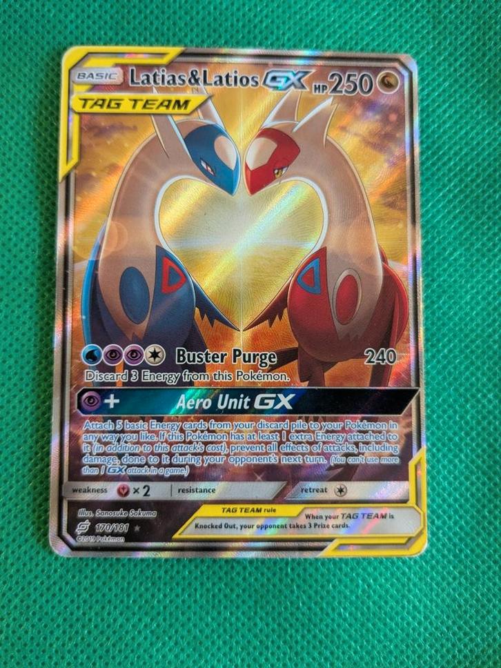 Latias & Latios GX, Hobby en Vrije tijd, Verzamelkaartspellen | Pokémon, Zo goed als nieuw, Ophalen of Verzenden