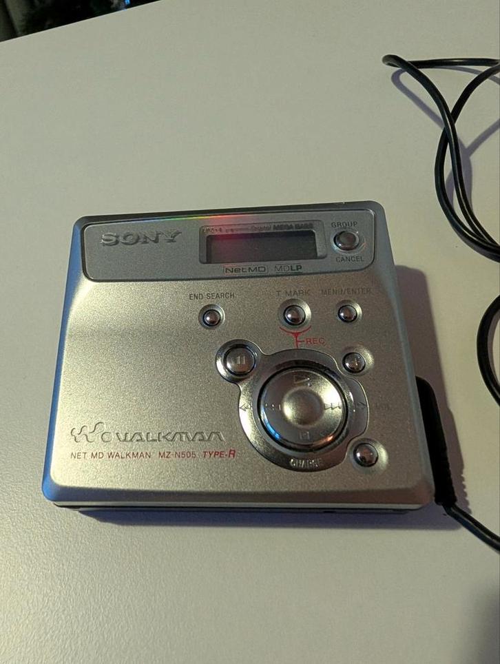 Sony MZ-N505 MiniDisc speler met afstandsbediening, Audio, Tv en Foto, Walkmans, Discmans en Minidiscspelers, Minidisc-speler
