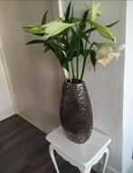 Hoge vaas chroom, Overige kleuren, Aardewerk of Porselein, Ophalen of Verzenden, Zo goed als nieuw