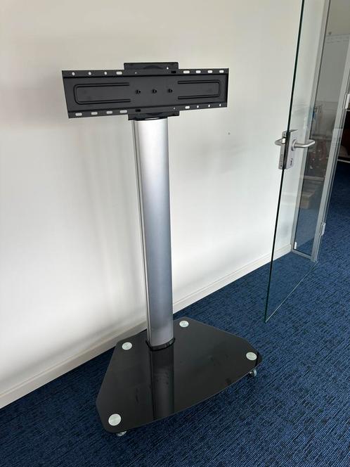 Verrijdbare TV standaard, RVS zeer degelijk, tot 215cm hoog, Audio, Tv en Foto, Televisiebeugels, Gebruikt, Ophalen