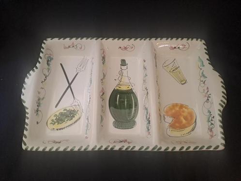 Vintage Mid century  made in Italy anti pati serving dish, Huis en Inrichting, Keuken | Servies, Gebruikt, Overige typen, Overige stijlen