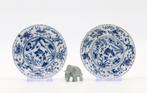 Chinees porselein | Kangxi 18e eeuw schotels 2 st., Antiek en Kunst, Ophalen of Verzenden