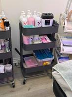 Antraciet Werkwagentje - Praktisch & Mobiel, Ophalen, Minder dan 55 cm, Gebruikt, Metaal of Aluminium