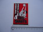 sticker oud Meppel Red Giants basketbal club retro vintage, Verzamelen, Stickers, Verzenden, Zo goed als nieuw, Bedrijf of Vereniging