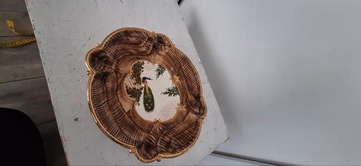 Decoratieve Borden met Pauw, Antiek en Kunst, Antiek | Schalen, Ophalen of Verzenden