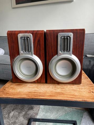 Mooie set retro Philips speakers 80W 4Ohm beschikbaar voor biedingen