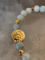 Aquamarijn engel beschermt intuïtie balans meditatie uniek, Blauw, Nieuw, Ophalen of Verzenden, Met edelsteen