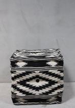 Stoere Oosterse Kelim Poef Vintage Style Kruk Wereldse Stoel, Ophalen of Verzenden, Nieuw, Overige materialen