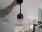 Zwarte hanglamp met transparante schijf, Huis en Inrichting, Lampen | Hanglampen, Ophalen of Verzenden
