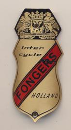 D023 Fiets embleem Fongers voor aan het stuur, Verzamelen, Verzenden, Zo goed als nieuw, Overige typen