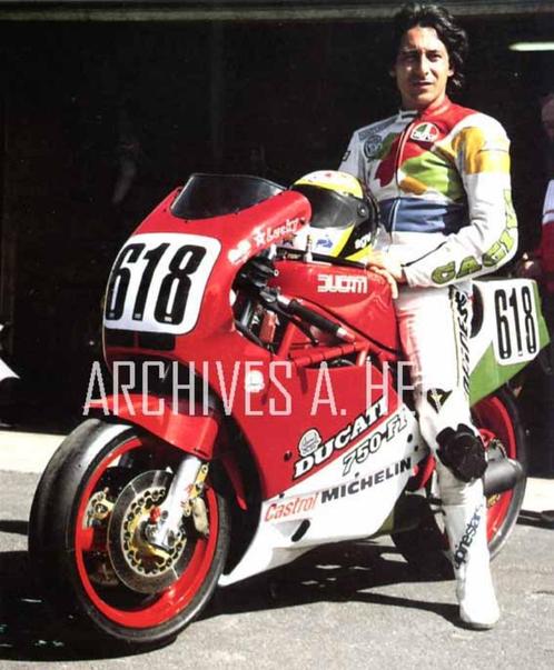 Ducati 750 F1  Marco Lucchinelli  Daytona 1986 foto, Verzamelen, Foto's en Prenten, Nieuw, Foto, Overige onderwerpen, Verzenden
