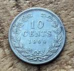 10 cent 1904 Wilhelmina, Ophalen, Zilver, 10 cent, Koningin Wilhelmina