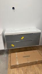 Meubel grijs 120x40 showroommodel €100,- koopje!, Huis en Inrichting, Badkamer | Badkamermeubels, Ophalen, 25 tot 50 cm