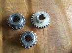 3 stuks rvs tandwiel 1x enkel, 2 x dubbel rij tanden, 50 tot 100 mm, Overige typen, Nieuw, Ophalen of Verzenden