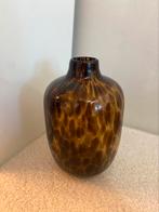 Vaas cheetah xenos - 16.5x25.5 cm, Minder dan 50 cm, Glas, Oranje, Zo goed als nieuw
