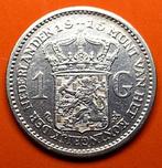 1 gulden 1915 wilhelmina, Postzegels en Munten, Munten | Nederland, Zilver, Koningin Wilhelmina, 1 gulden, Losse munt