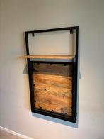 Wandtafel industrieel, Huis en Inrichting, Ophalen, Zo goed als nieuw, Eikenhout, Rechthoekig