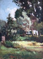 Landschap olieverf op paneel, Ophalen of Verzenden