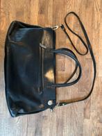 Nette zwart leren Adax schoudertas, Ophalen of Verzenden, Zo goed als nieuw, Zwart, Handtas