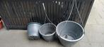 Hanging basket set grijs, Tuin en Terras, Bloembakken en Plantenbakken, Kunststof, Minder dan 60 cm, Rond, Ophalen of Verzenden