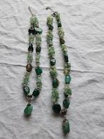 2 natuurstenen aventurijn kettingen, Ophalen of Verzenden, Zo goed als nieuw, Groen, Steen of Mineraal