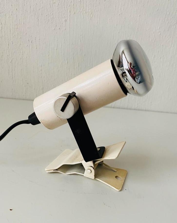Jaren 80 Osram klemspot, Huis en Inrichting, Lampen | Spots, Gebruikt, Plafondspot of Wandspot, Metaal of Aluminium, Ophalen of Verzenden
