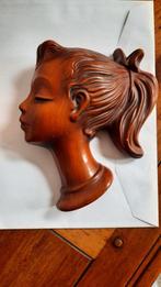 Meisje hoofd wandmasker Cortendorf n 3447 keramiek jaren 50, Ophalen of Verzenden