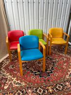 Vintage design 4 eetkamer stoelen gekleurd, Ophalen