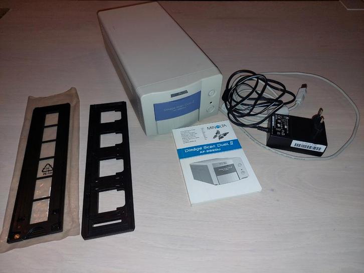 Minolta Dimage Scan Dual II AF-2820U diascanner., Computers en Software, Scanners, Gebruikt, Diascanner, Windows, Ophalen of Verzenden