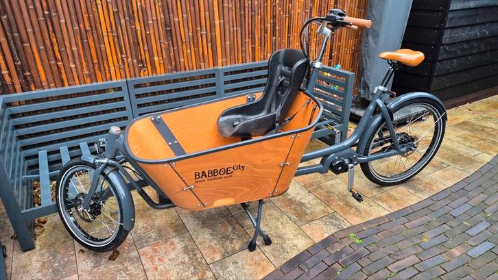 Babboe City Mountain Bakfiets - Elektrisch, Fietsen en Brommers, Fietsen | Bakfietsen, 4 kinderen of meer, Elektrisch, Huif, Ophalen