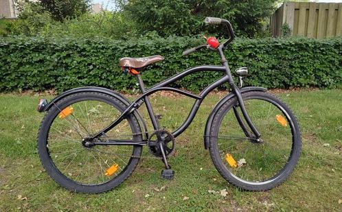 Stoere cruiser jongens fiets - 24 inch, Fietsen en Brommers, Fietsen | Cruisers en Lowriders, Gebruikt, Heren, Cruiser, Staal