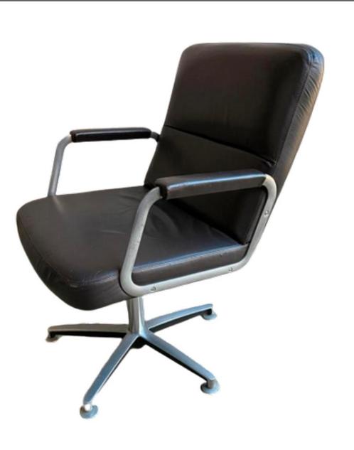 Jaren 70 Ab Originals leren bureaustoel, Huis en Inrichting, Bureaustoelen, Gebruikt, Bureaustoel, Bruin, Ophalen