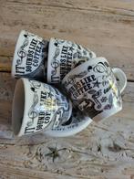 4 kop en schotels merk Peeze., Huis en Inrichting, Keuken | Servies, Ophalen, Zo goed als nieuw, Overige stijlen, Kop(pen) en/of Schotel(s)