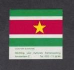 Sticker Vlag van Suriname Culturele Samenwerking Amsterdam-Z, Ophalen of Verzenden, Zo goed als nieuw